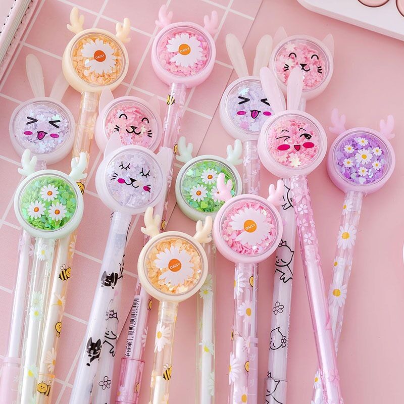 Bút mực gel tai thỏ dễ thương