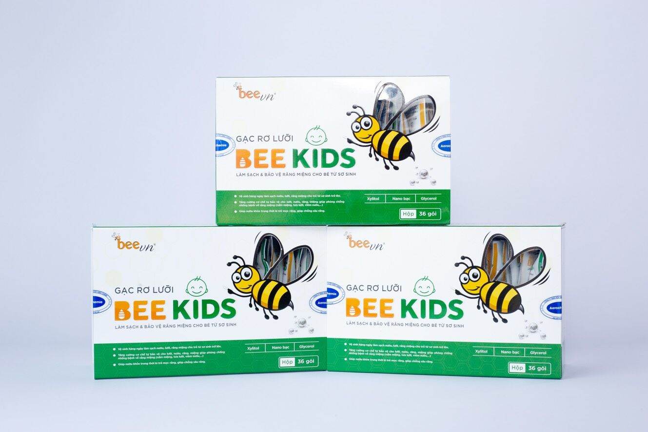 Gạc Rơ Lưỡi Bee Kids hộp 36c