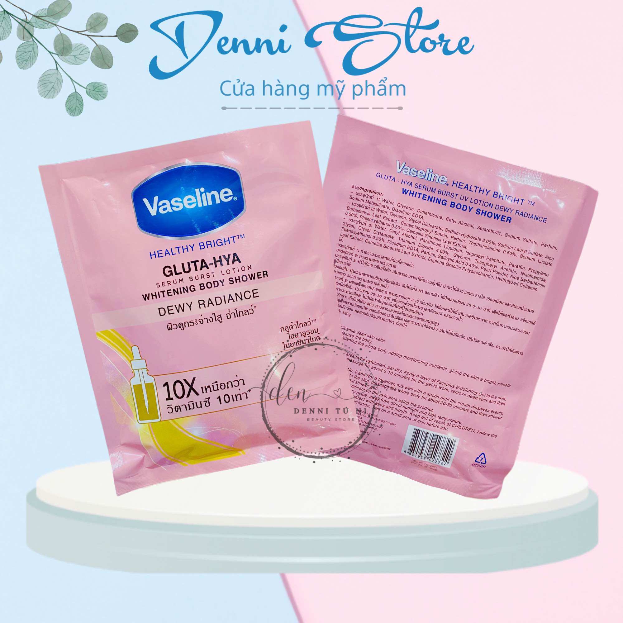 Set tắm trắng Vaseline Thái Lan bịch 120g