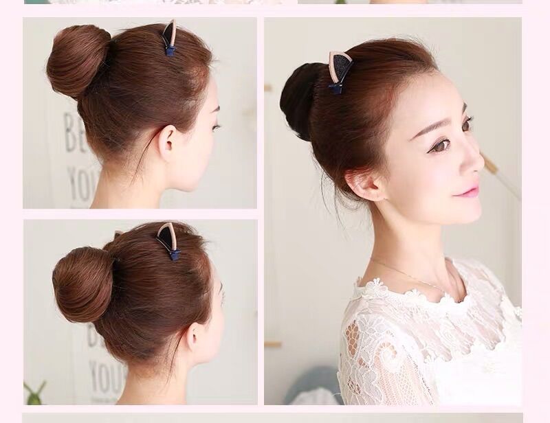 💋Tóc Búi Tròn Cao Cấp💋Đủ Màu Kèm Hình Thật