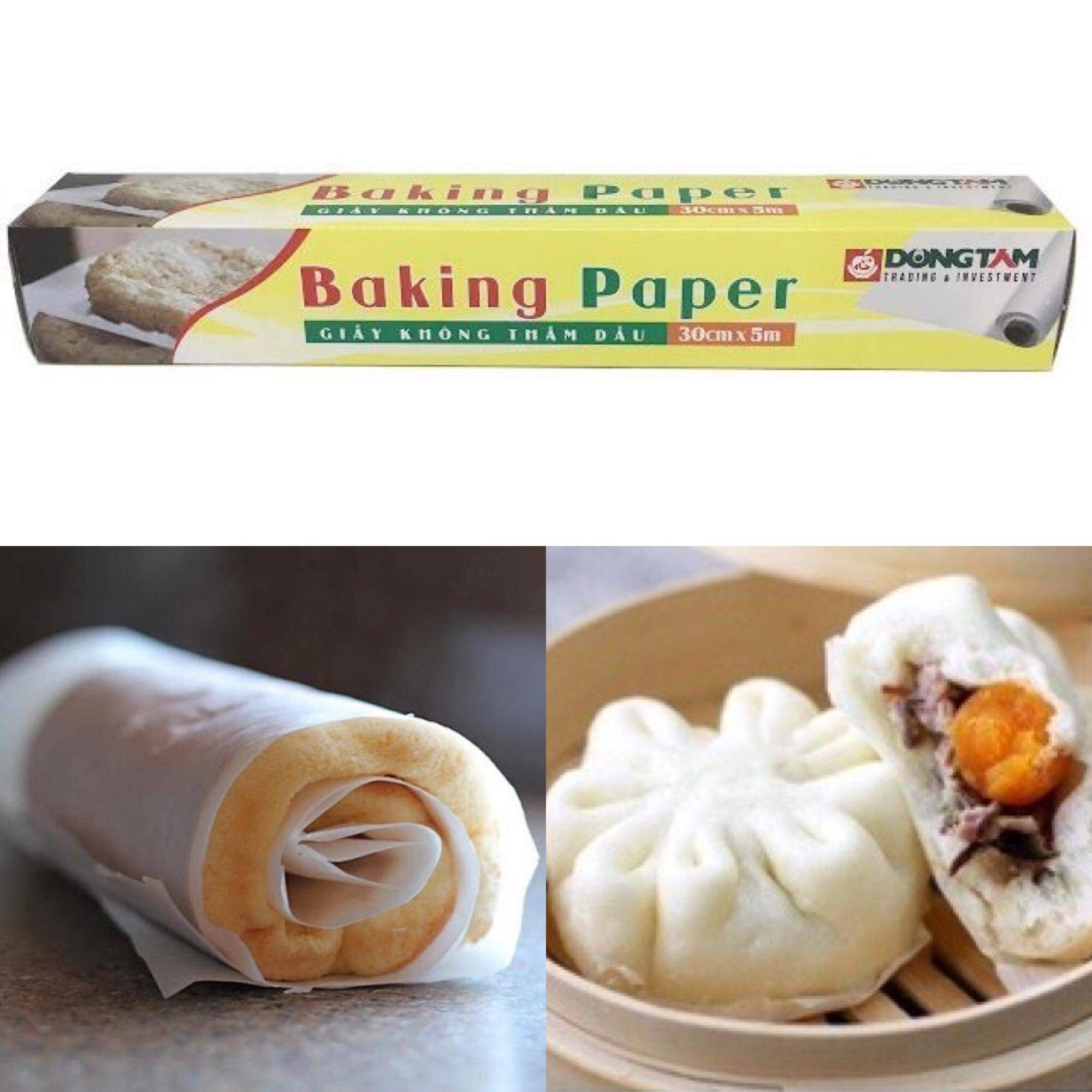 Giấy nến - Baking Paper 30cm x 5m, dùng lót chống dính bánh bao, bánh quy, bánh bông Lan...