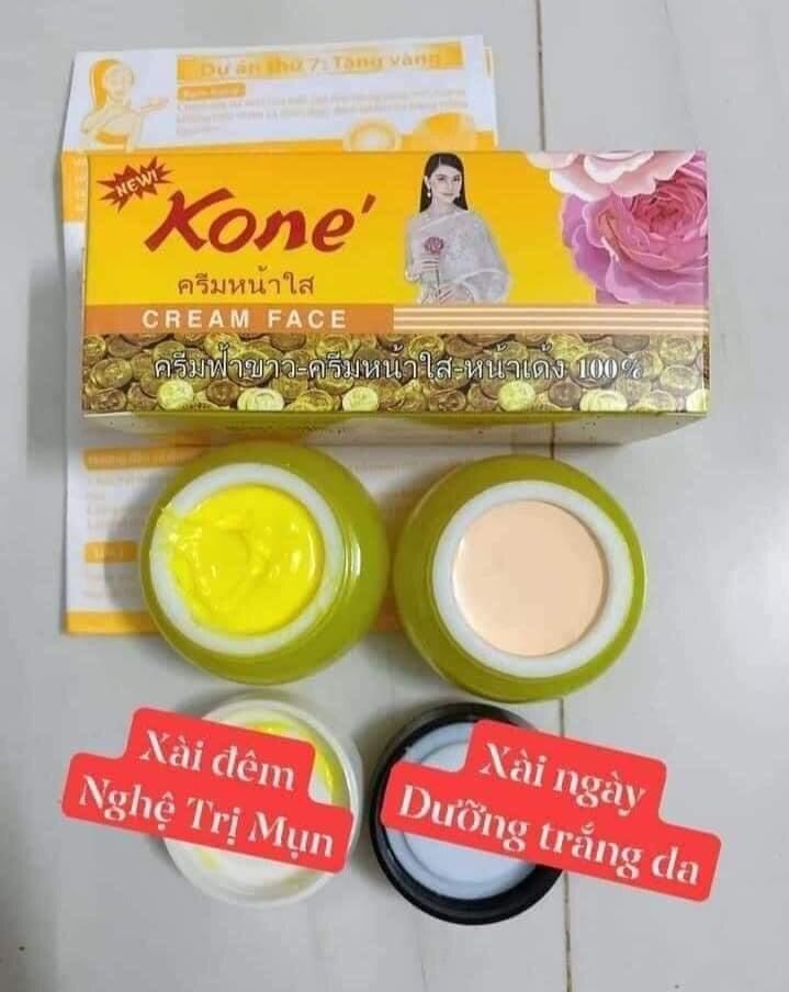 Kem Cặp Kone Ngày Đêm Vàng Chuyên Cho Da Mụn