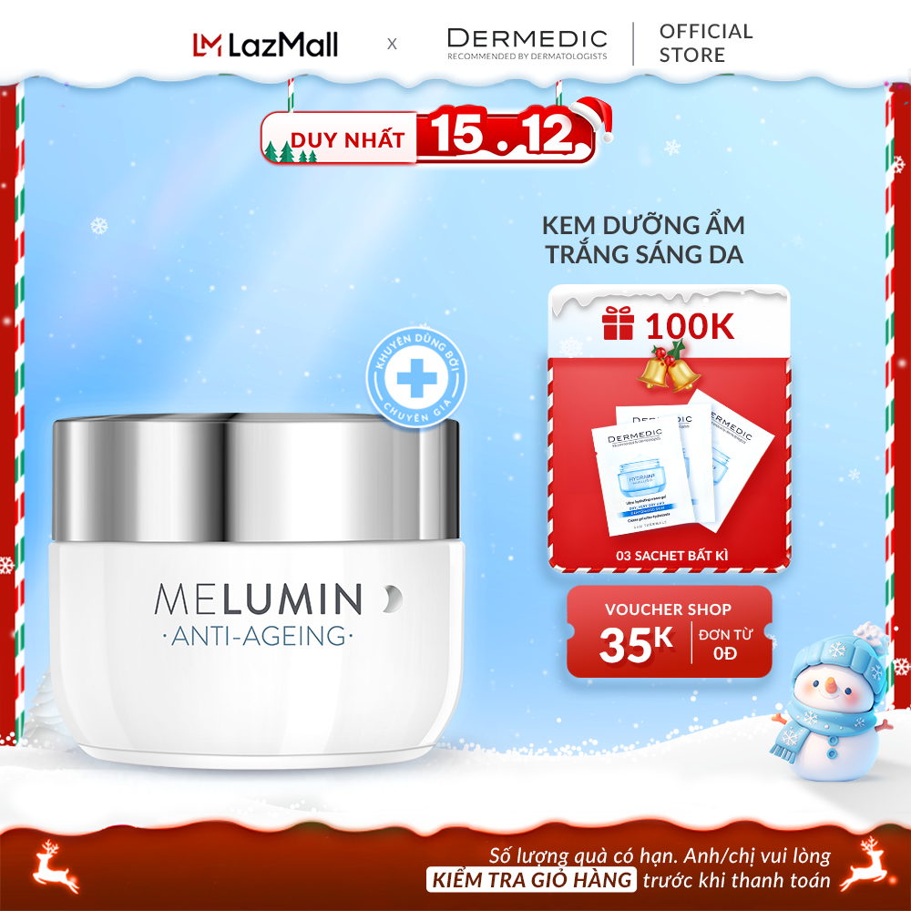 Kem xóa mờ đốm nâu làm sáng da ban đêm Melumin Anti-Dark Spots Concentrated Night Cream - Dermedic