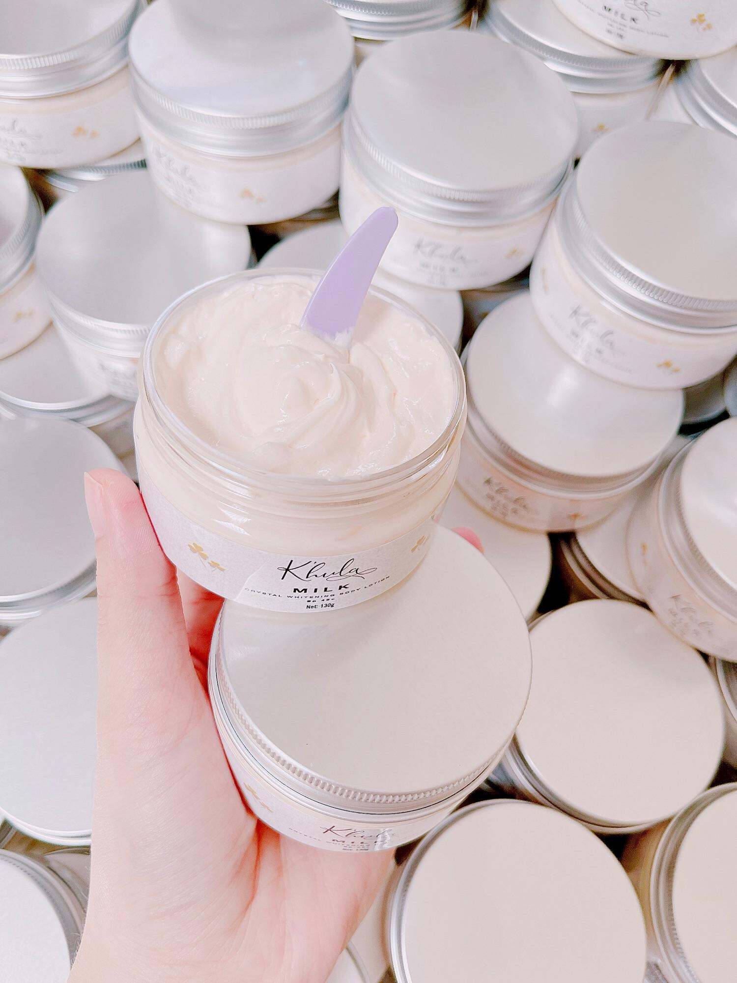 Kem dưỡng trắng da body K'HULA MILK, hộp 130gr, không bết rít, không lộ vân kem