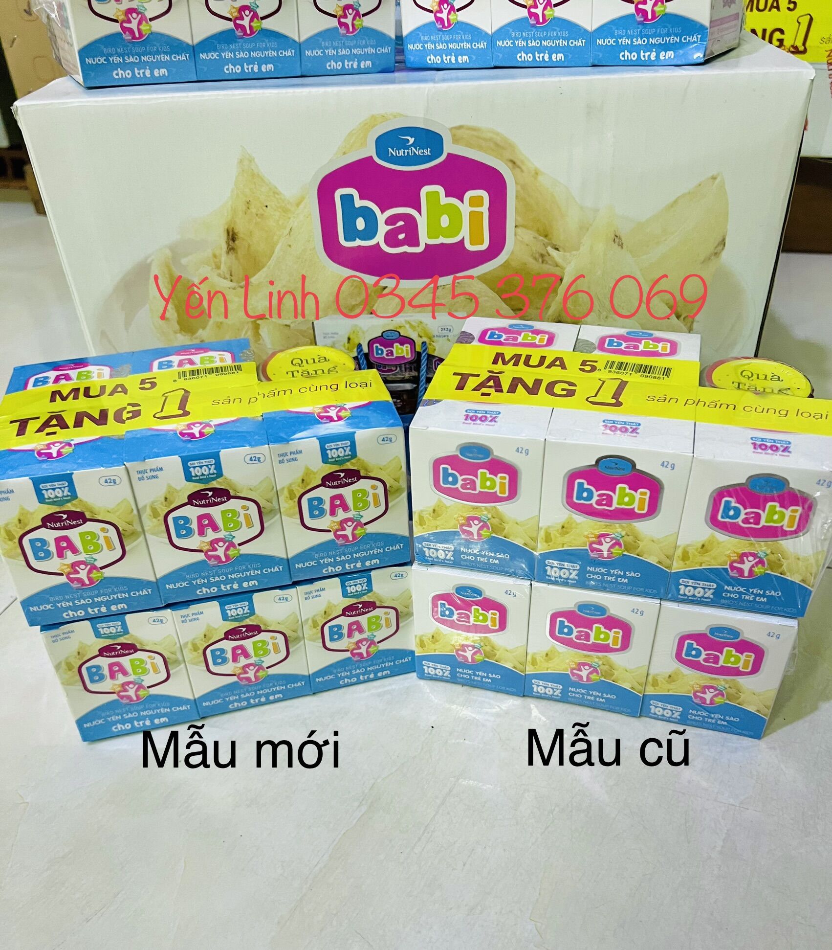 Lốc 5 tặng 1 yến babi nutrinest (6 hủ x 42g)