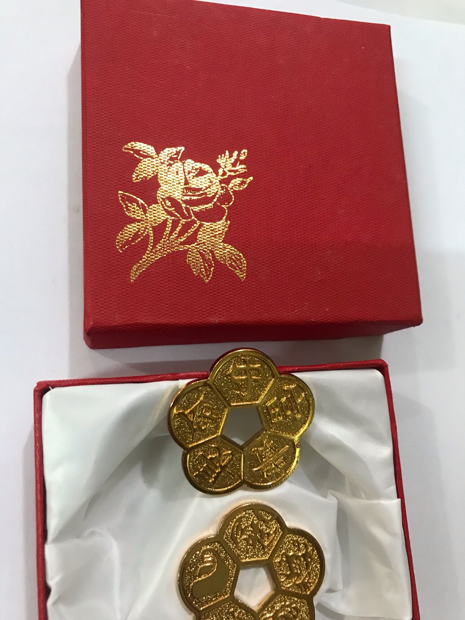 Nhị cát hoa mai mạ vàng 24k
