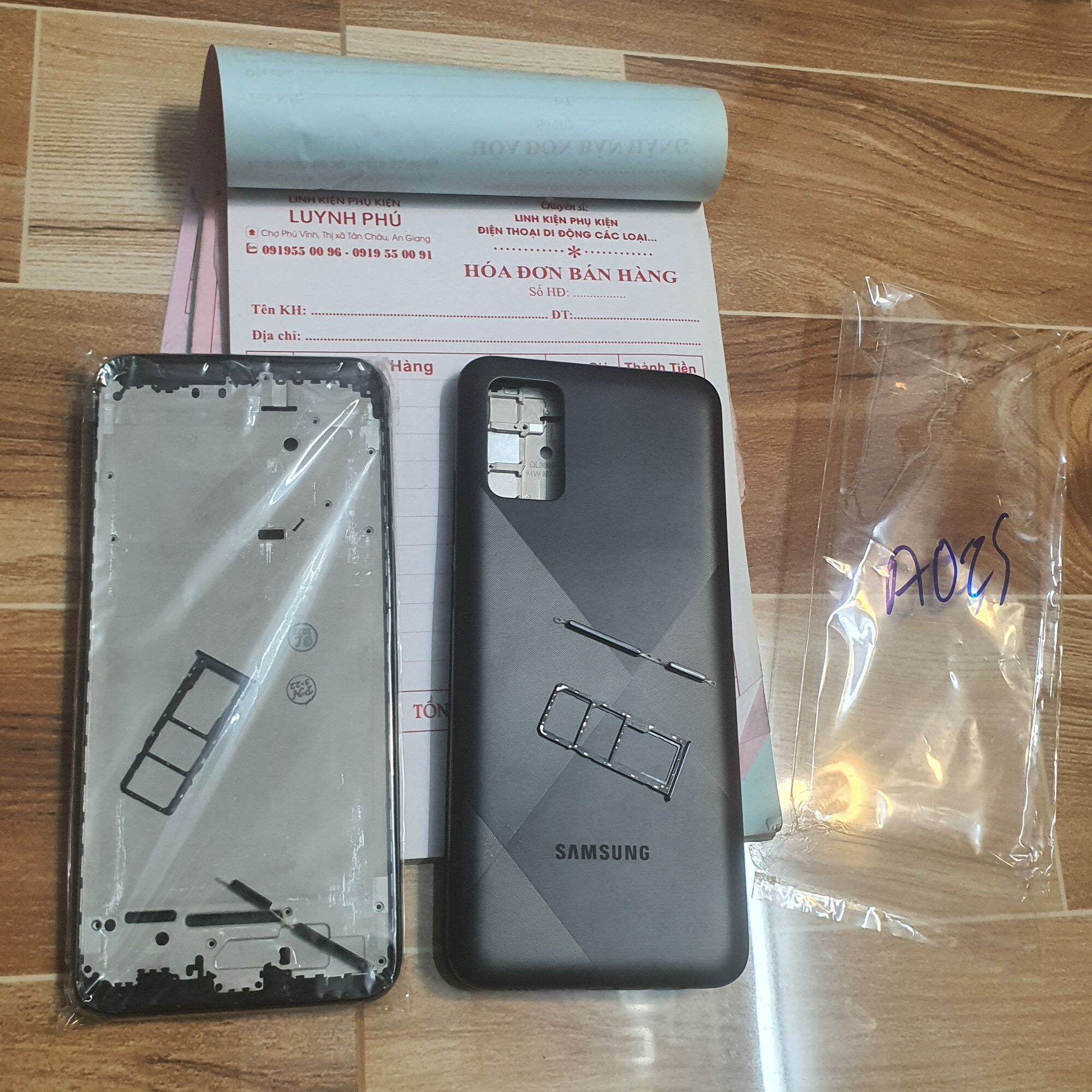 Vỏ samsung A02S có khay sim khung sườn