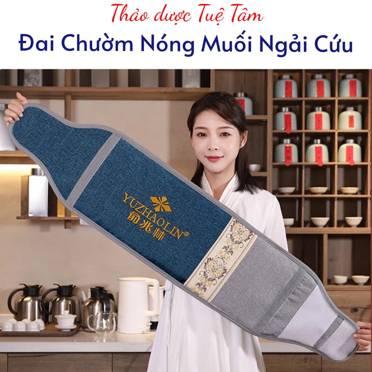 Đai Chườm Đá Muối Ngải Cứu - Túi chườm nóng muối biển