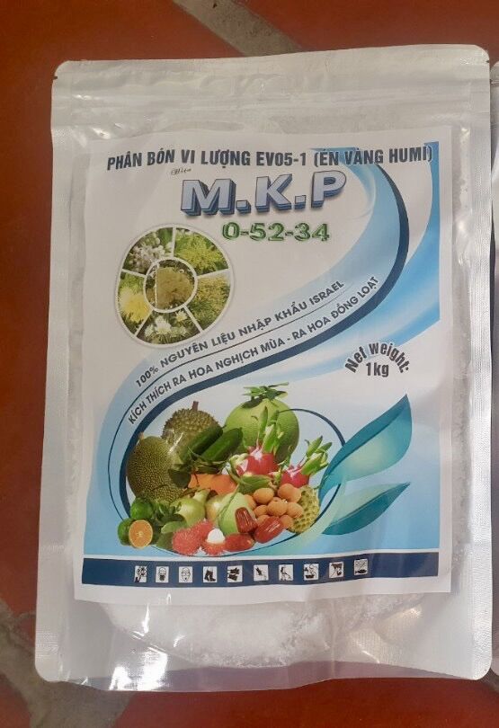 Phân bón MKP (0-52-34) thúc đẩy mầm hoa, chặn đọt gói 1kg
