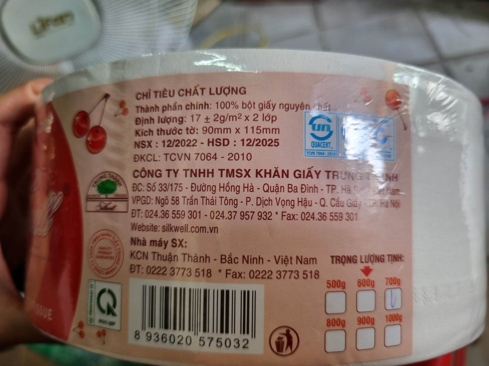 [HCM - Giao nhanh 2H] Combo 10 cuộn giấy vệ sinh silkwell 700g