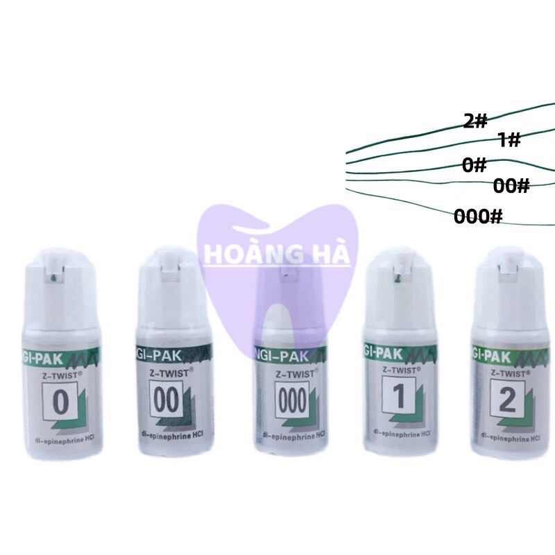 Chỉ co nướu Gingi-pak hàng chính hãng chỉ co nướu nha khoa chỉ co lợi dùng trong nha khoa hàng chính hãng