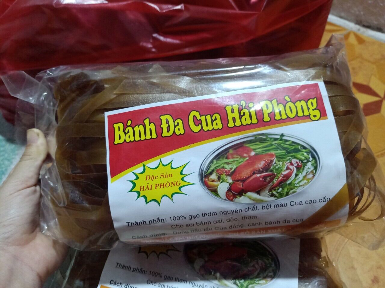 Bánh đa cua (500gr/ gói) đặc sản Hải Phòng