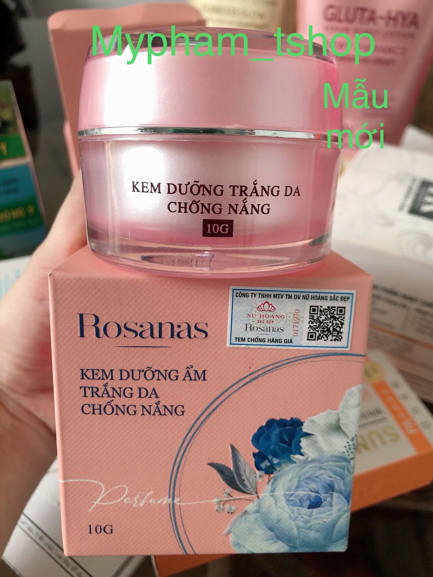 Kem dưỡng trắng da , chống nắng rosanas spf 30+
