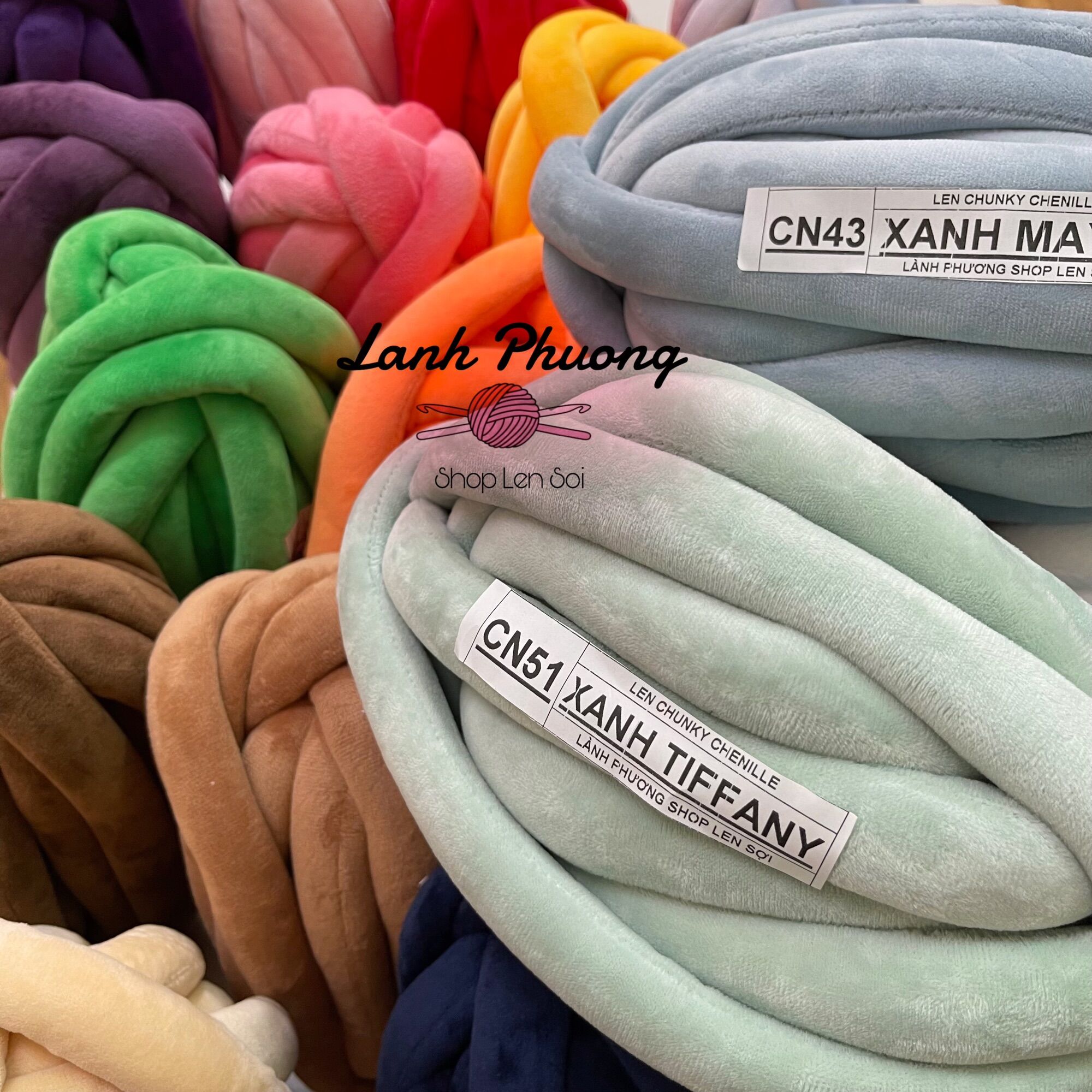 Len Chunky Chenille Siêu Mềm Mại Hottrend