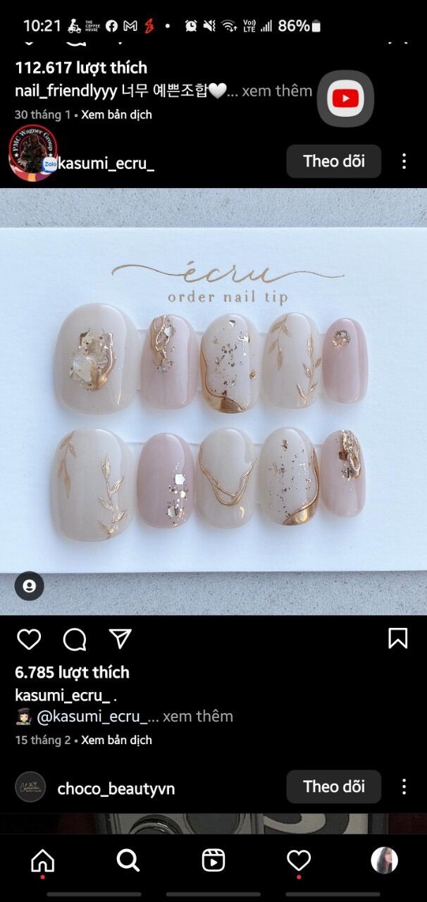 Combo nail của khách