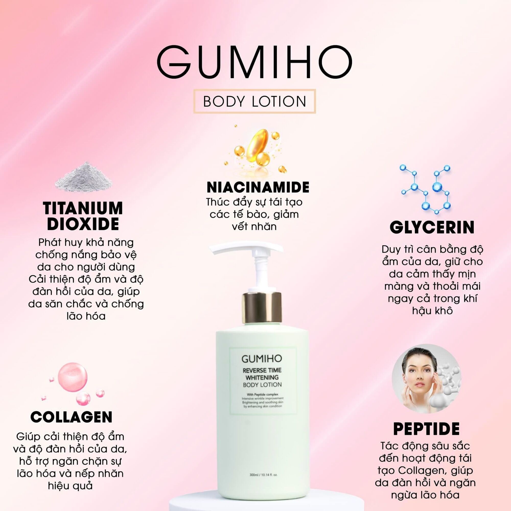 KEM DƯỠNG TRẮNG BODY LOTION GUMIHO