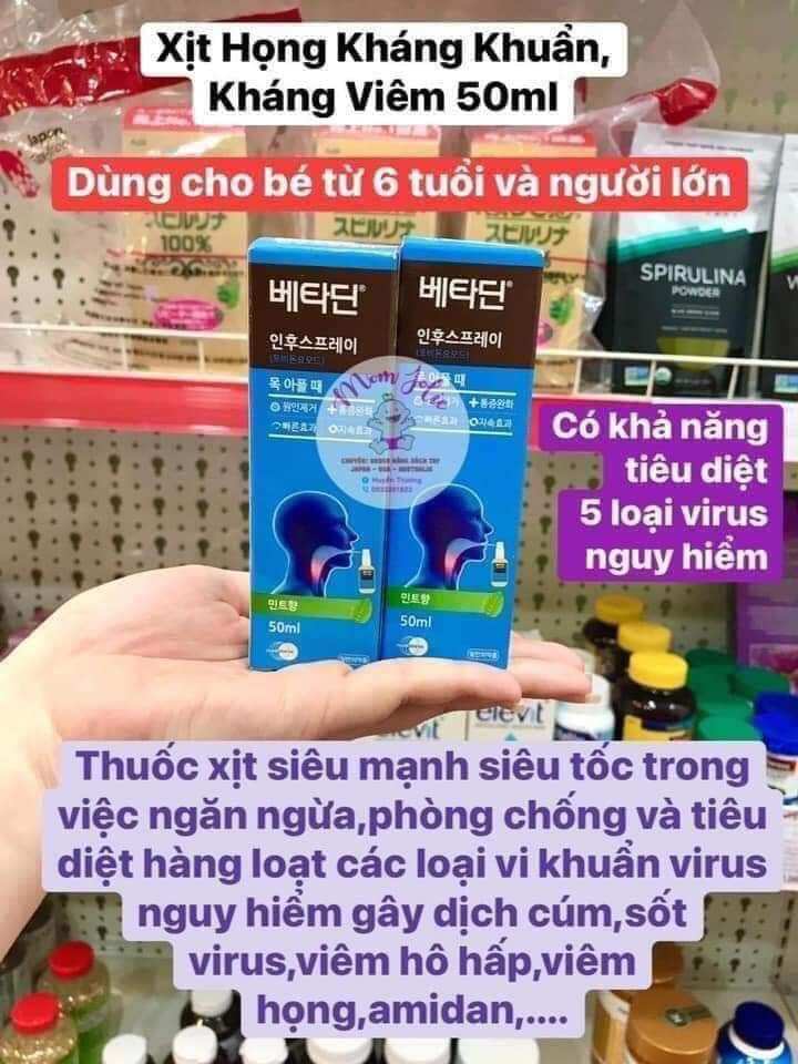 XỊT HỌNG BETADINE NỘI ĐỊA HÀN QUỐC