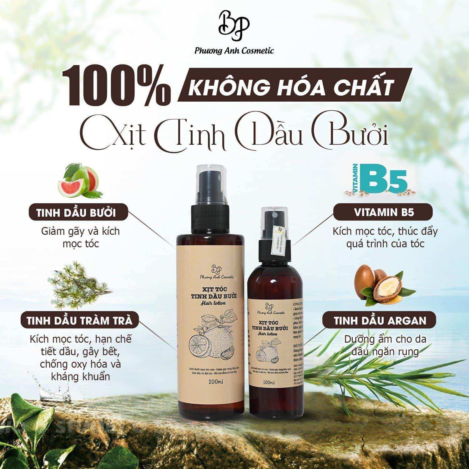 Xịt tóc tinh dầu bưởi