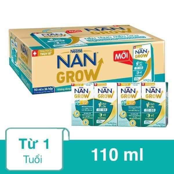 Sữa dinh dưỡng pha sẵn Nan Grow 110ml36 hộp