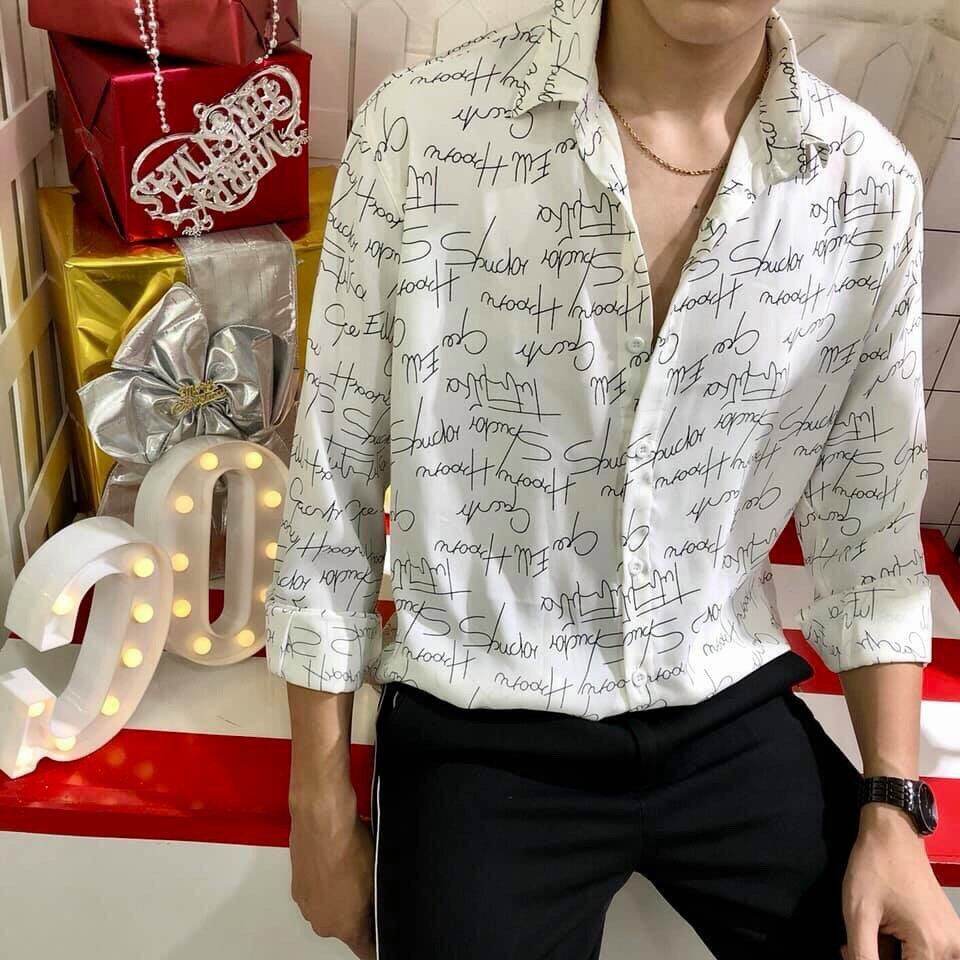 Áo sơ mi nam hoạ tiết thời trang cao cấp