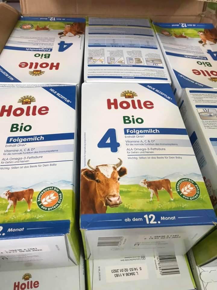 Sữa Holle 4/ Sữa bò công thức hữu cơ 600gr [Đức ☆ Date 2023]