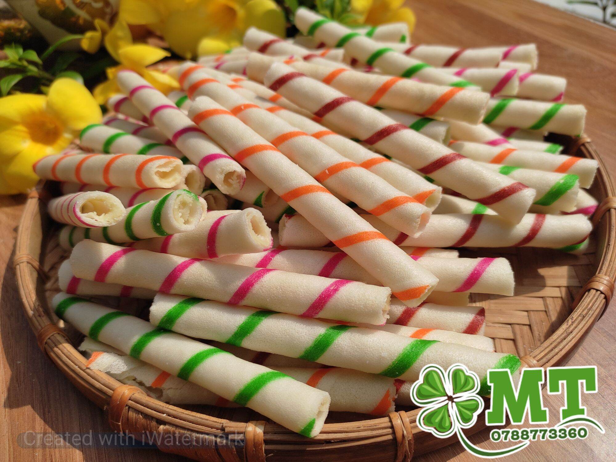 Bánh ống quế nhân kem mix vị 500g