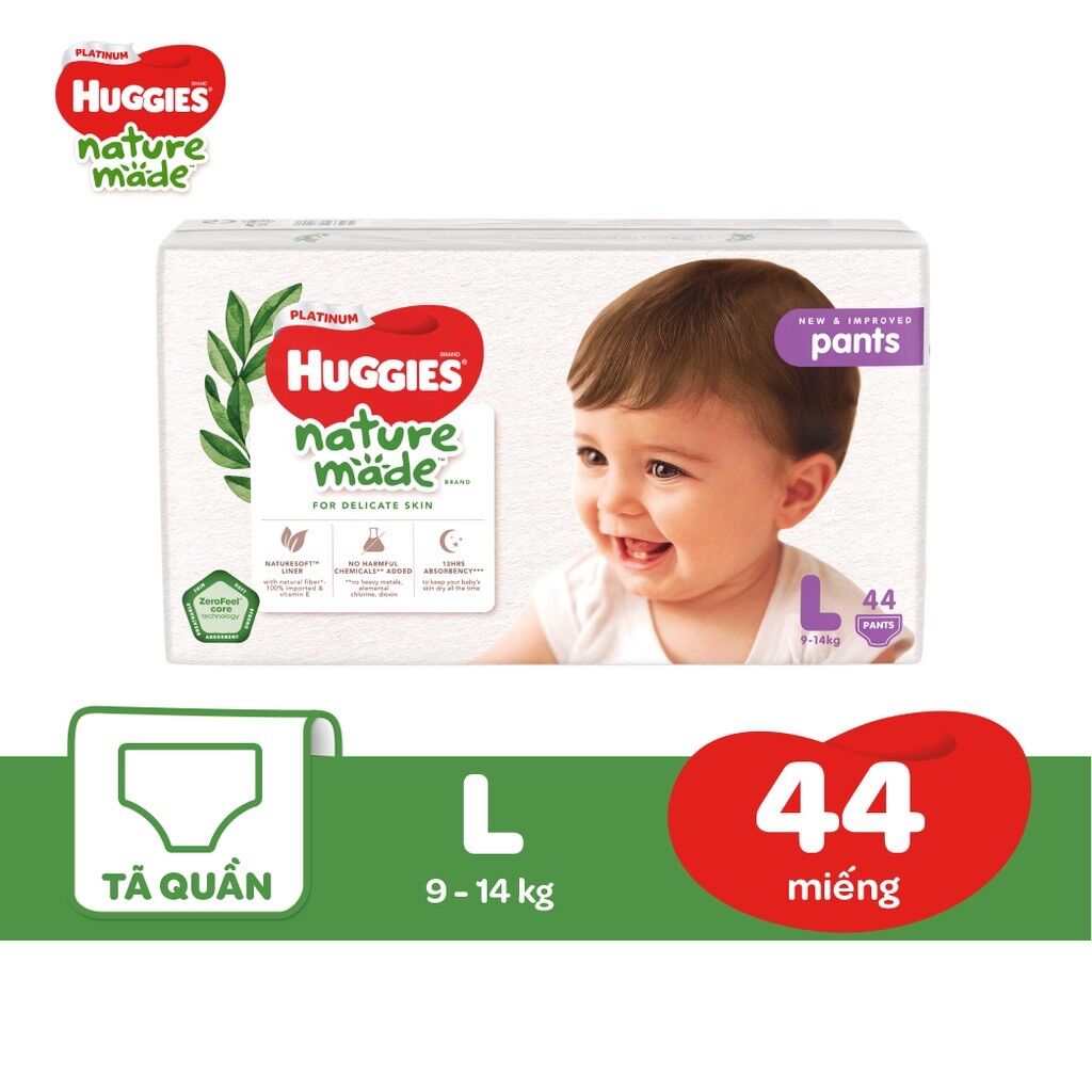 Tã Quần Cao Cấp Huggies Platinum Nature Made