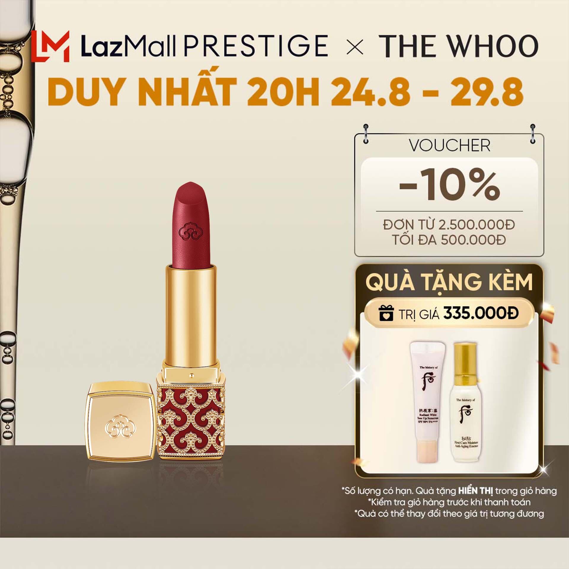 Son nhung lì Đông y The history of Whoo Gongjinhyang Mi Velvet Lip Rouge 3.5g