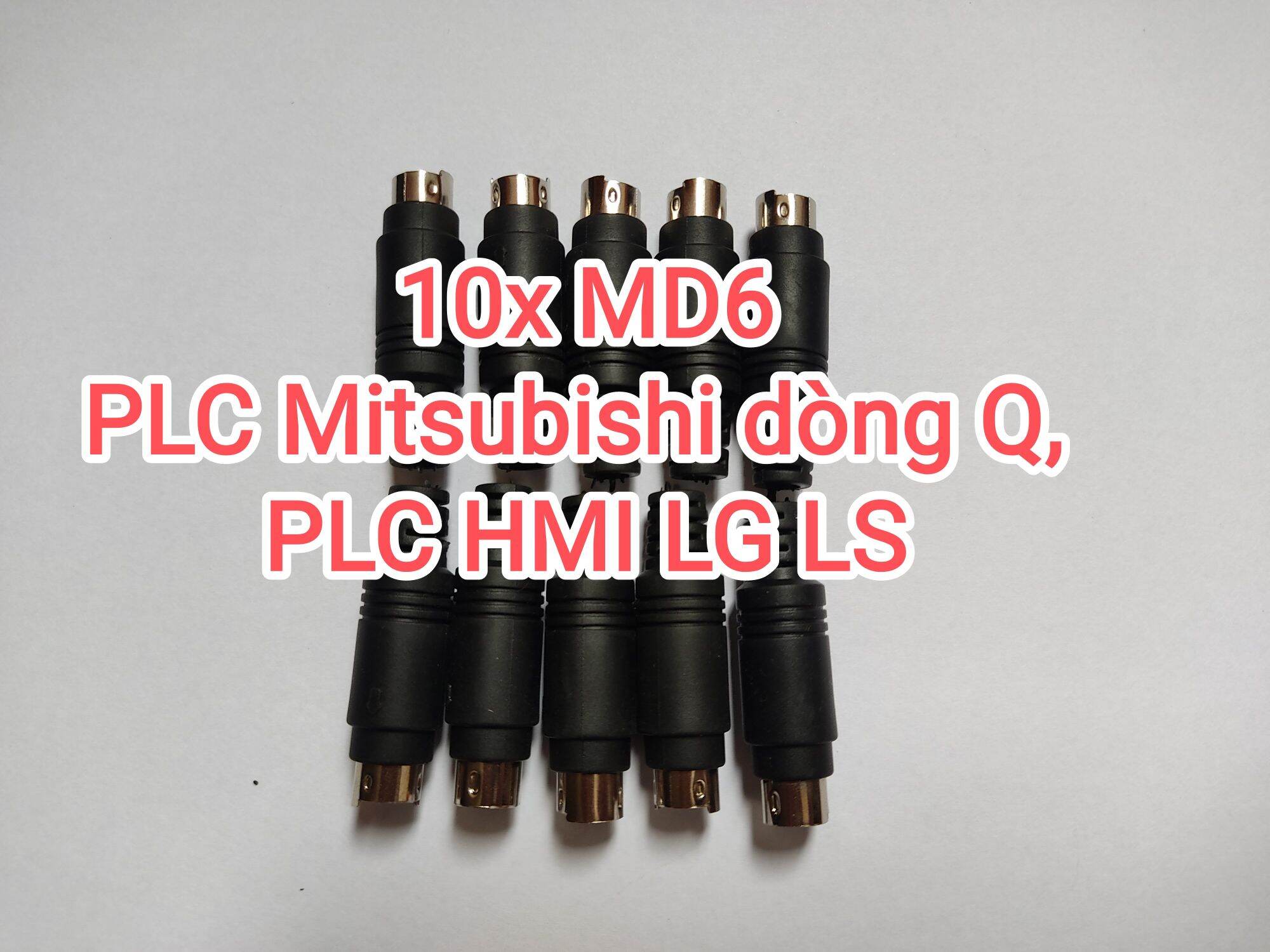 10 cổng dm6. kết nối plc mitsubishi q plc ls. cổng tròn 6 chân.