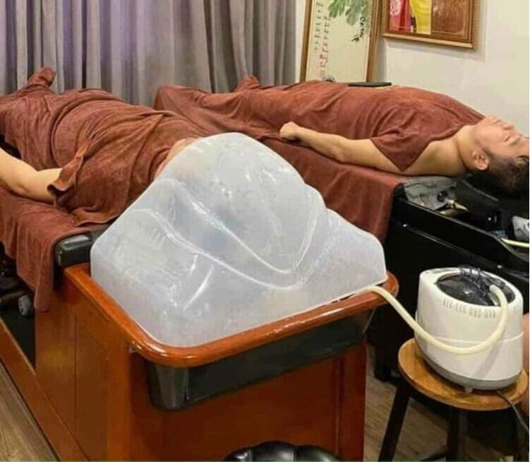 Chụp nhựa xông đầu dưỡng sinh combo đi kèm máy xông 2lit