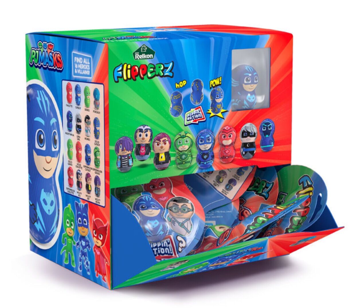 Kẹo Đồ Chơi Lật Đật PJ Masks Flipperz