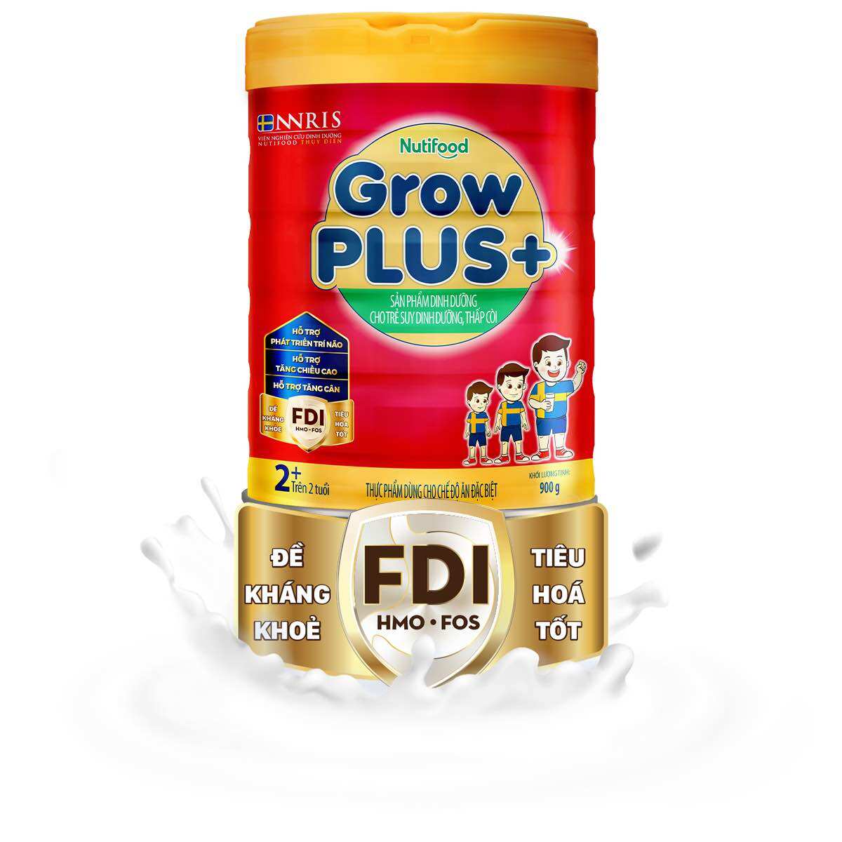 LON Sữa Grow Plus đỏ Nutifood 900g (trẻ từ 1 tuổi trở lên)