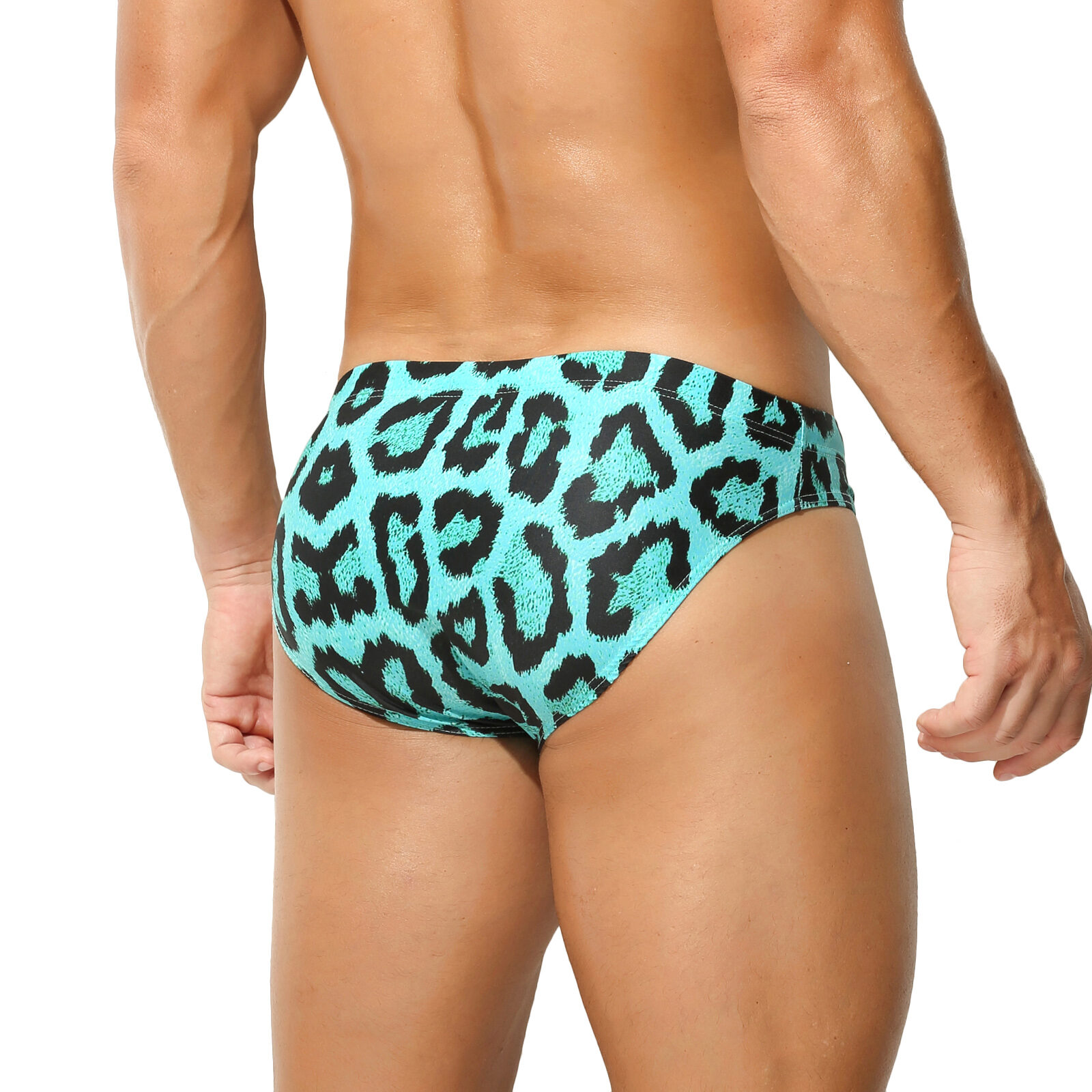 Quần Bơi Nam Gợi Cảm Kiểu Bikini In Họa Tiết Báo, Cạp Thấp, Đồ Bơi Đi Biển, Dự Tiệc Hồ Bơi, Tắm Nắng, Chất Liệu Polyester Pha Spandex.