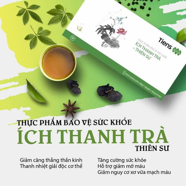 Ích Thanh trà -  Công nhân vệ sinh mạch máu,  Thanh huyết Dưỡng tim, Điều hòa huyết áp, Phòng ngừa hữu hiệu các vấn đề về Tim mạch và não mạch.