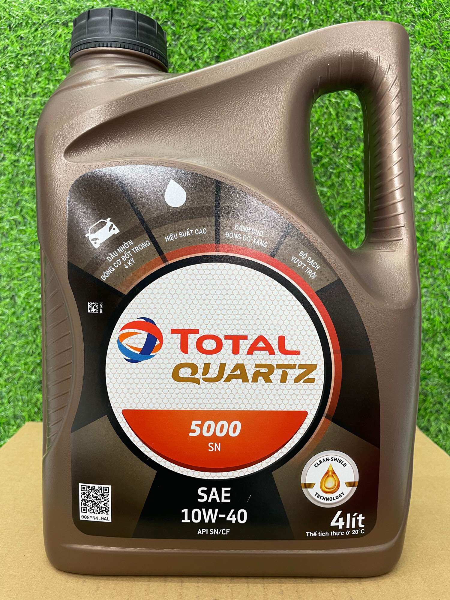 [ HÀNG CHÍNH HÃNG] Nhớt động cơ Total Quartz 5000 10W40 (4 lít)