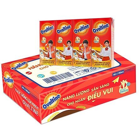 [HCM]Thùng 48 hộp sữa Ovaltine 180ml