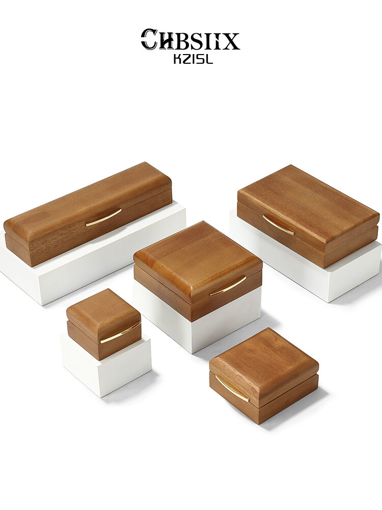  Hộp Đựng Trang Sức Bằng Gỗ Nguyên Khối C&K Hộp Đựng Nhẫn Cầu Hôn Hộp Đựng Vòng Cổ Hộp Đựng Trang Sức Phụ Kiện Sang Trọng Cổ Điển 
