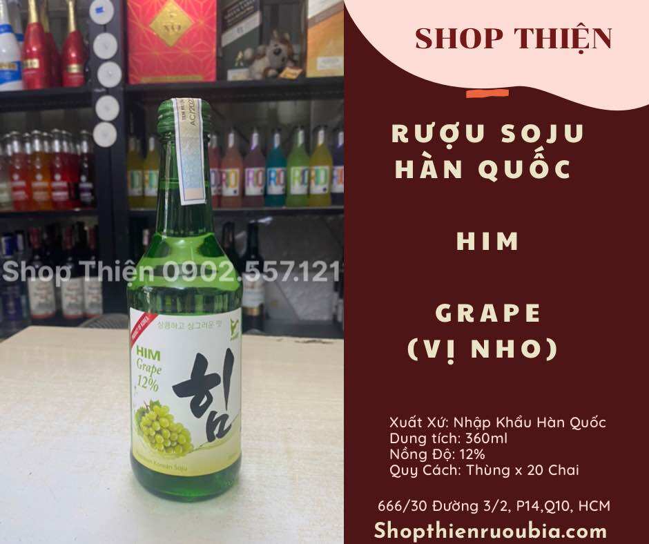 Thùng x 20 Chai Soju Hàn Quốc HIM 360ml