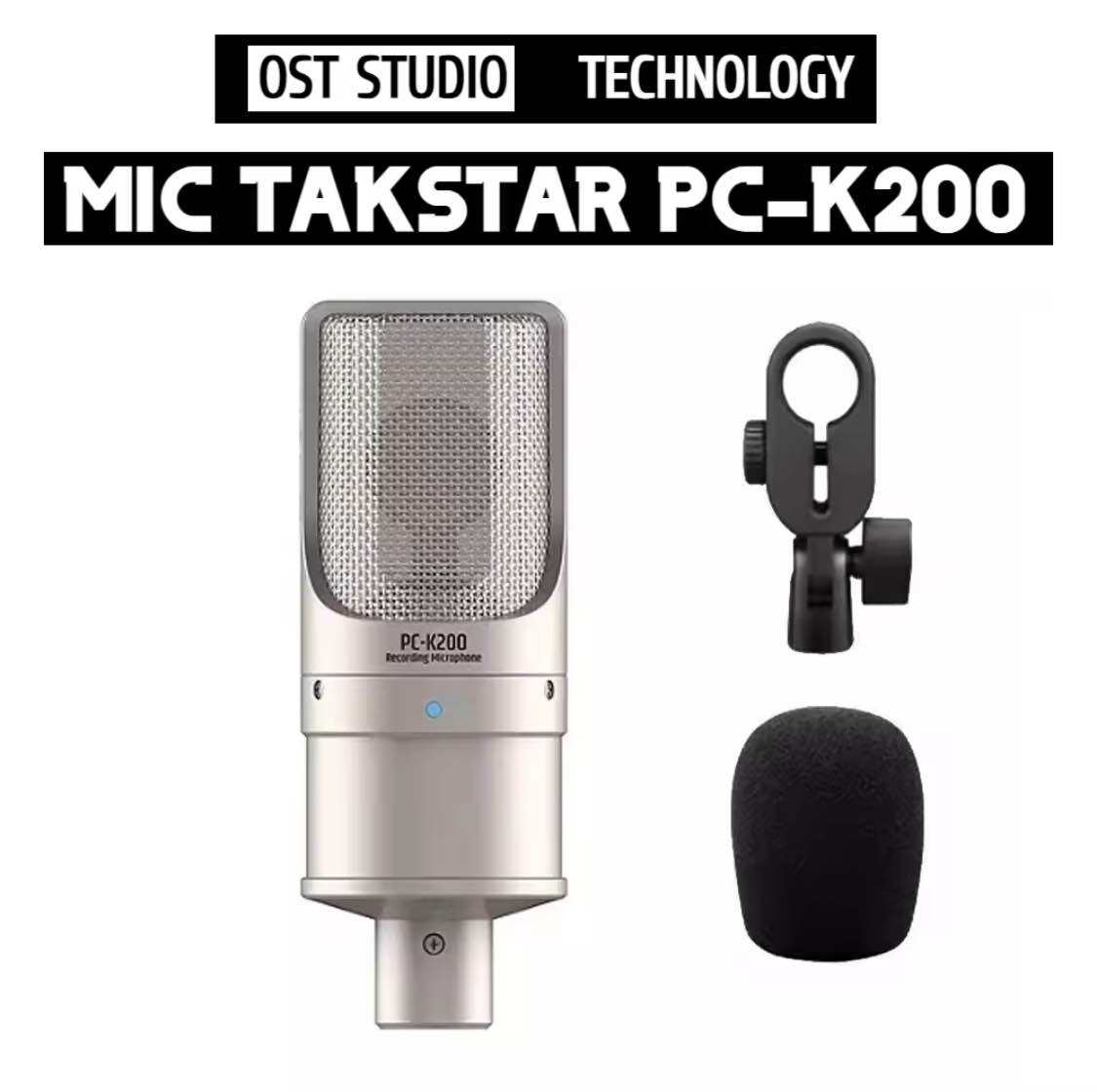 Micro Takstar PC-K200 Phiên Bản Mới Nhất 2024  - Mic Thu Âm Livestream Phòng Thu Studio PC K200 Micr