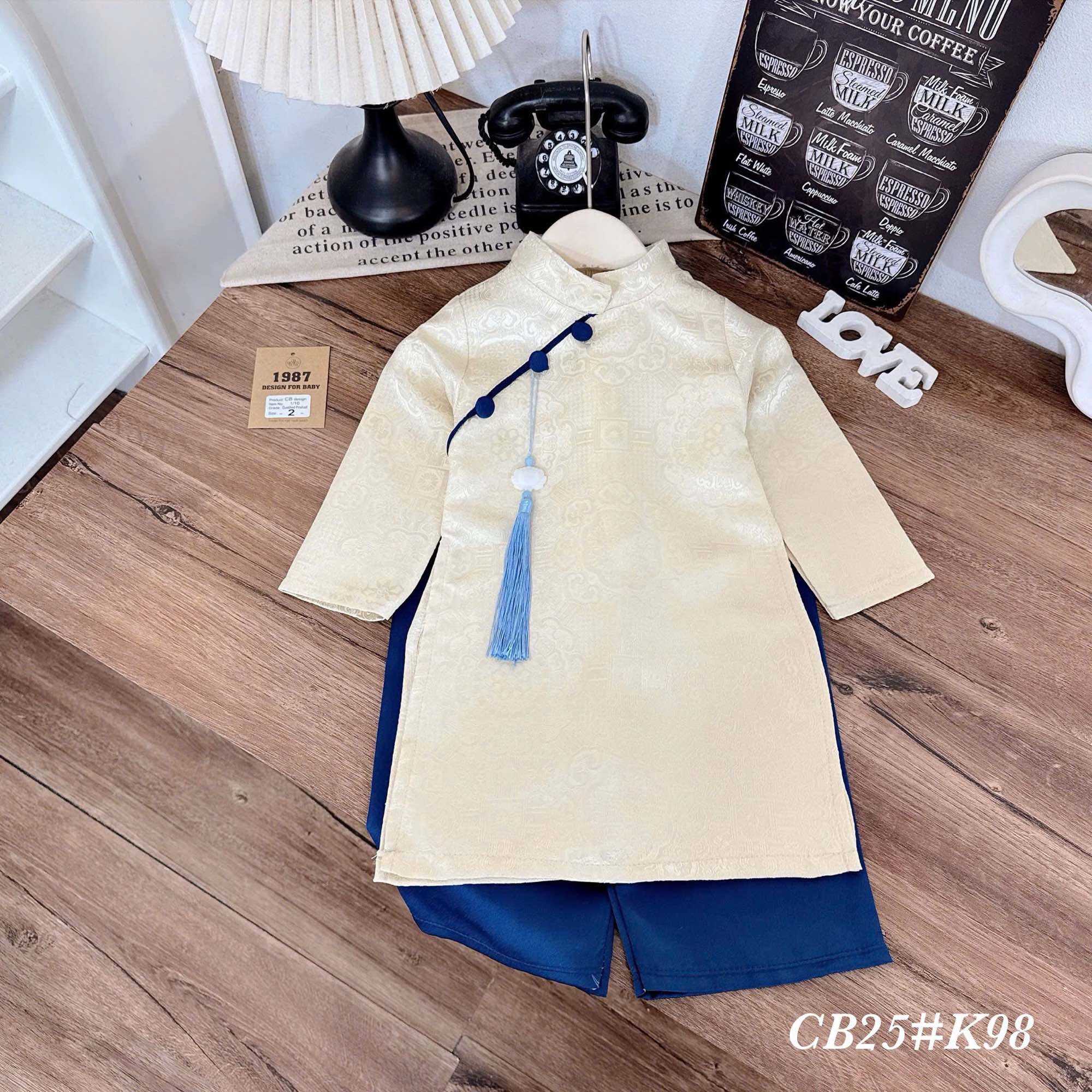 Modernized Ao Dai for Boys to Wear for Holidays and Photoshoots in 3 Colors - 3