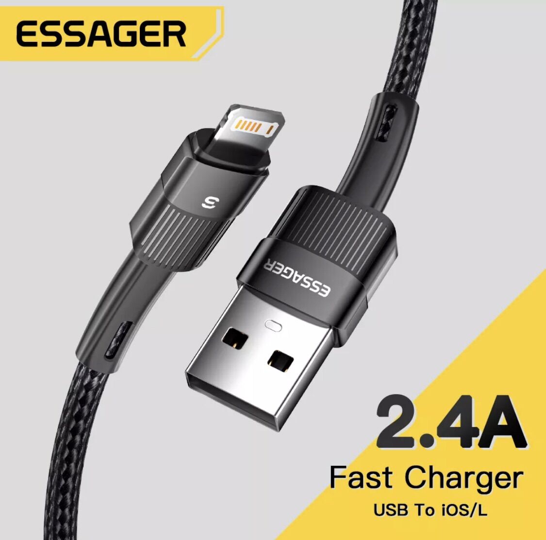 Hcm- freeship-cáp sạc nhanh essager ios dây lightning usb sạc nhanh cho iphone 14 13 12 11 pro xs max xr x 8 7 6 6s 5s se ipad
