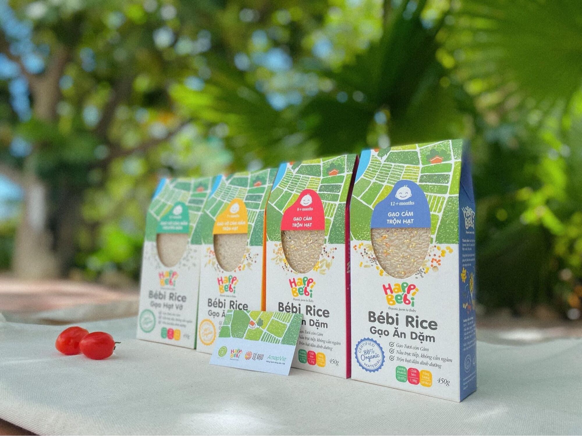 Gạo hữu cơ Hoa Sữa 1kg ST25 - Gạo hạt vỡ Bebi rice mix sẵn hạt cho bé ăn dặm