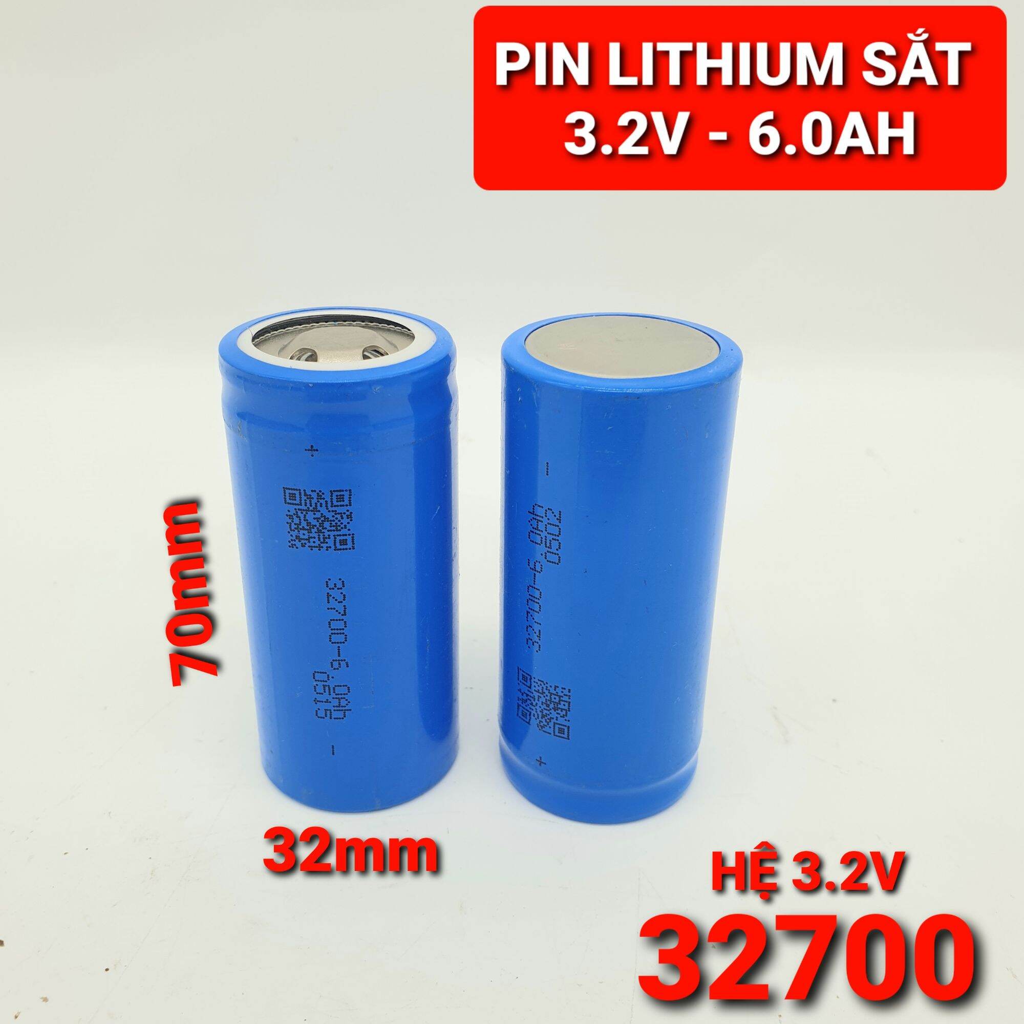 achun.vn - CELL PIN SẮT 32700 - 6000mah-5C - 3v2 xả cao 30A