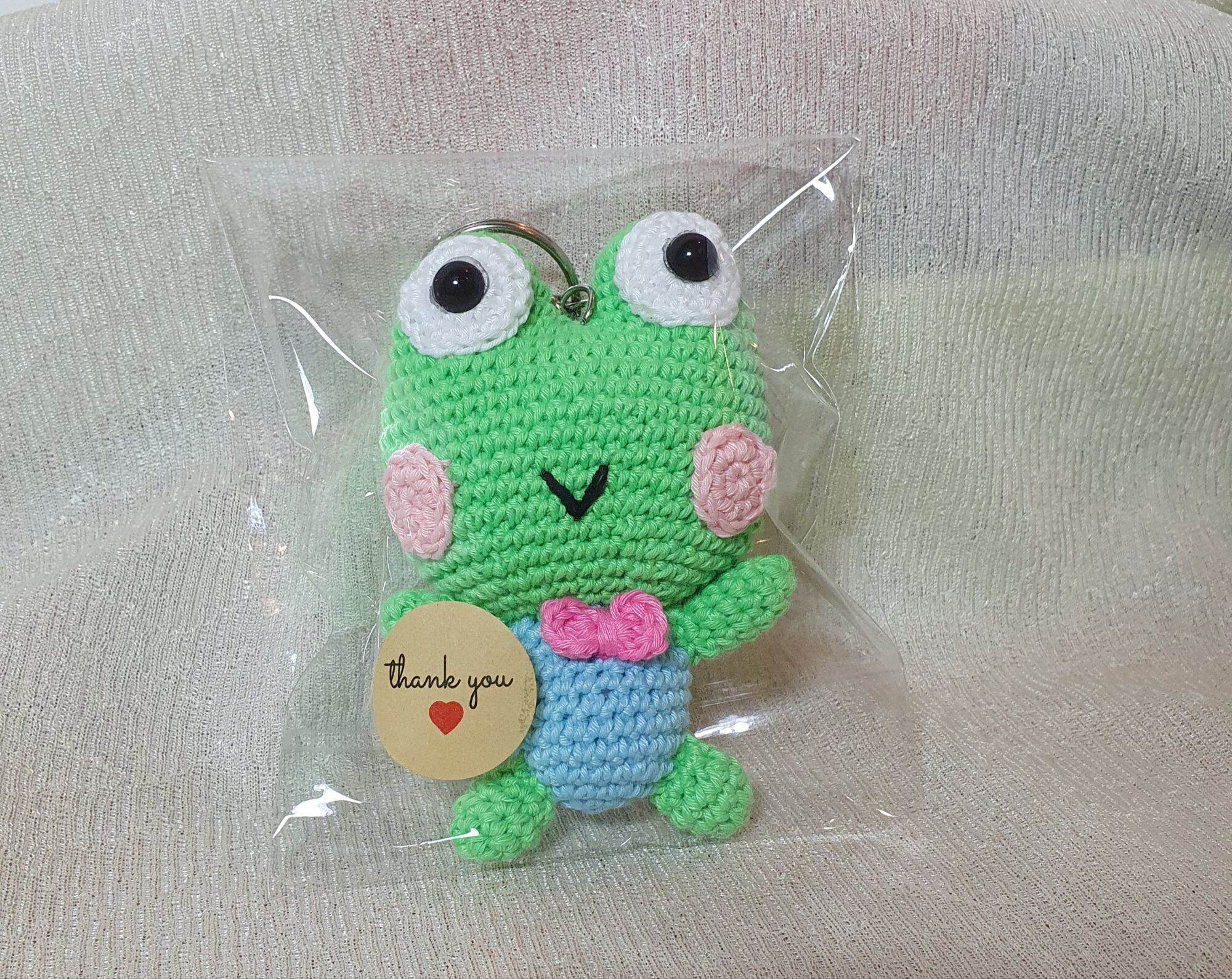Móc khóa Chú ếch con handmade bằng len