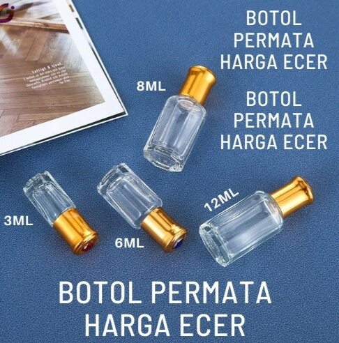12 chai thủy tinh lăn 3ml 6ml 8ml 12ml