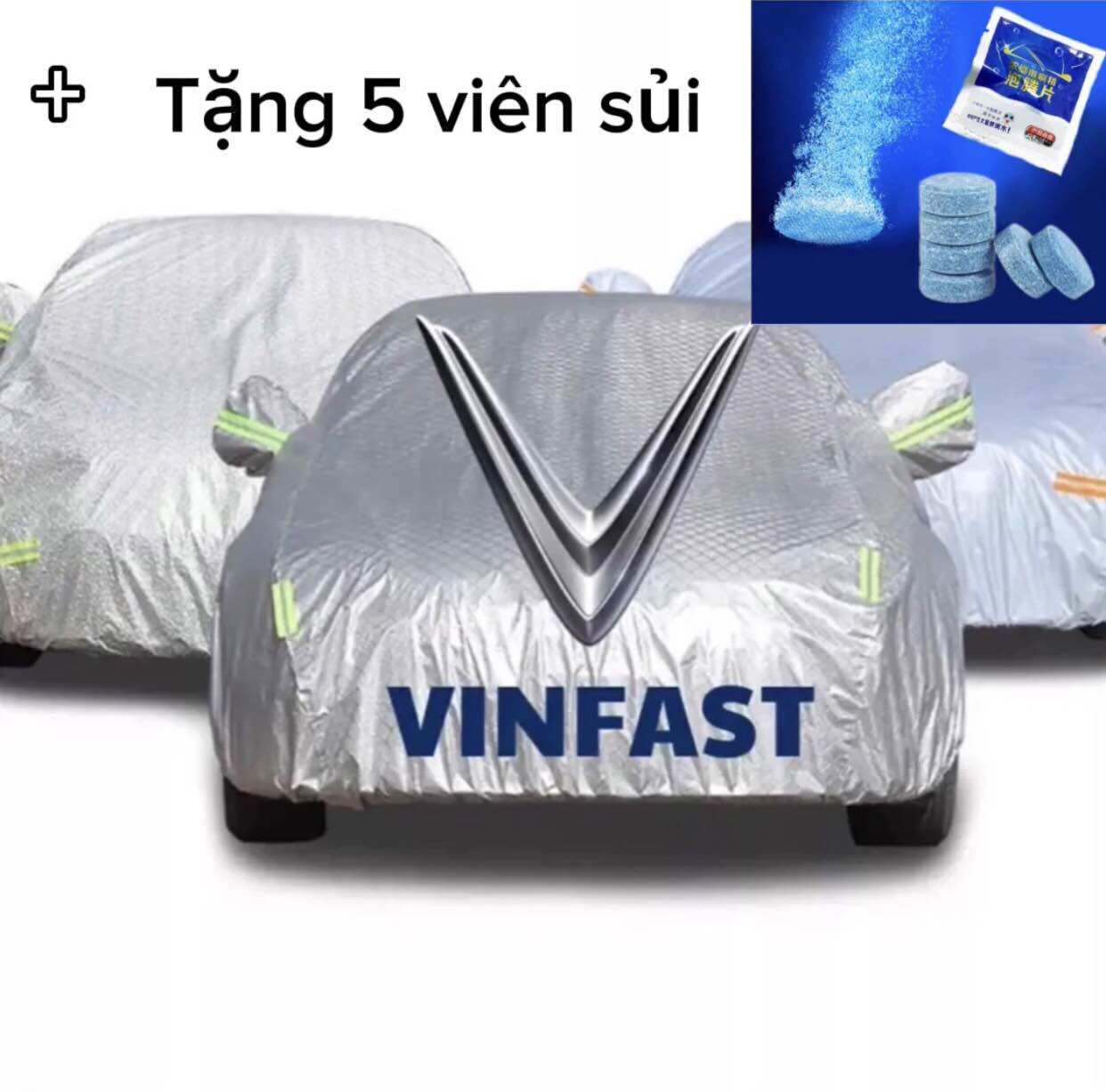 Bạt phủ xe ô tô vinfast fadil, lux a 2.0, lux sa 2.0, vf e34 chất liệu bạt tráng nhôm 3 lớp, có khóa kéo cửa lái