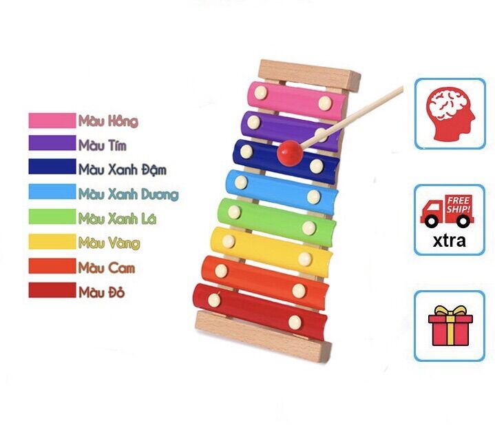 Đàn xylophone 8 âm cho bé cảm thu âm nhạc