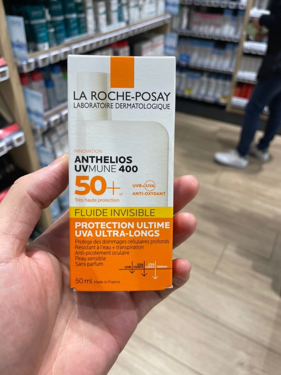 Kem chống nắng La Roche posay Fluide invisible 50ml
