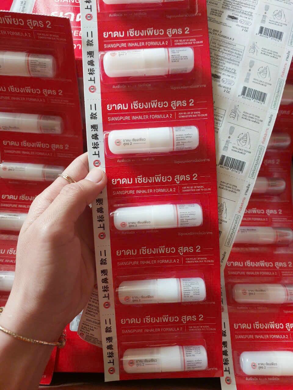 Hít mũi thái lan siang pure 2ml chính hãng mẫu mới