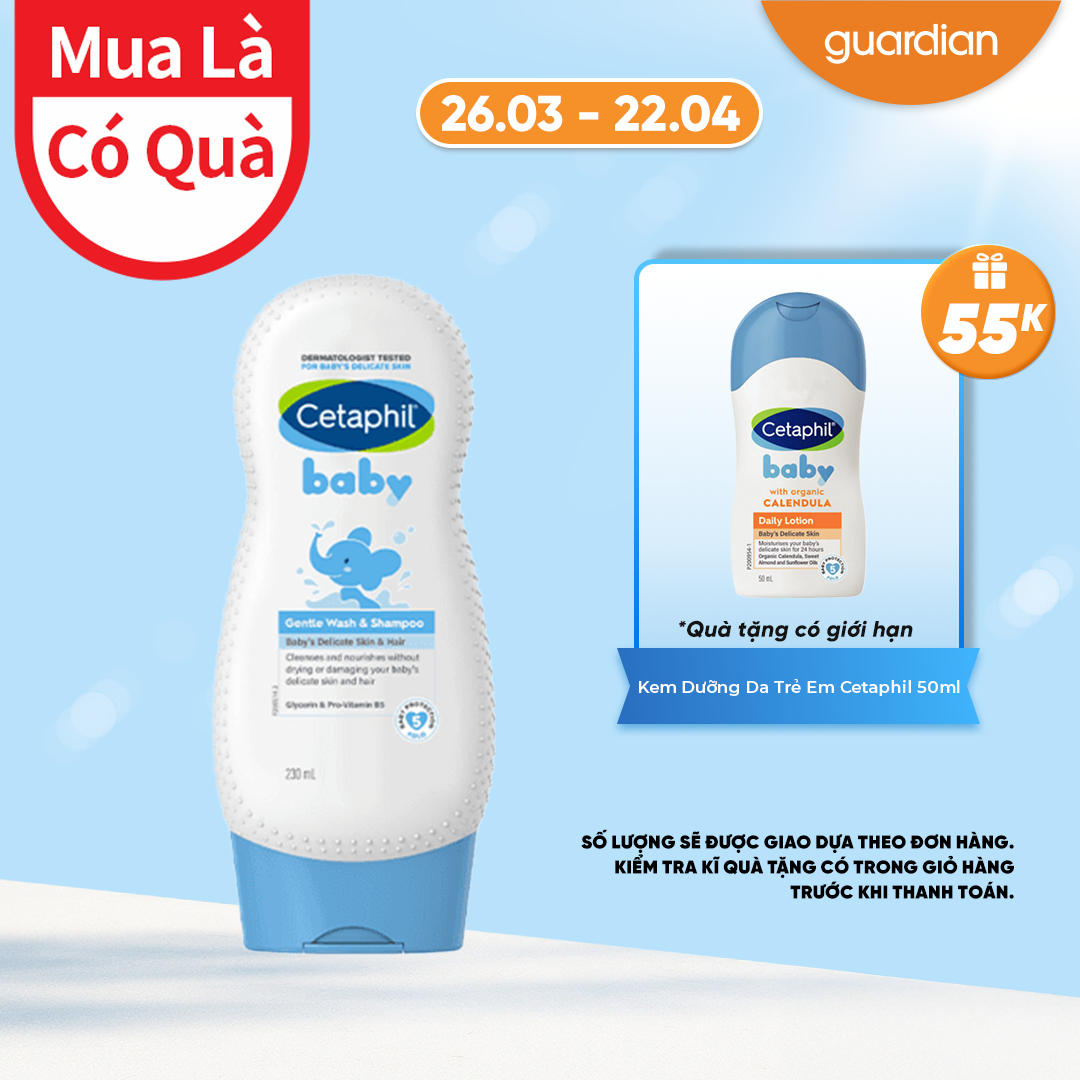 Sữa Tắm Gội Toàn Thân Cho Bé Cetaphil 230Ml